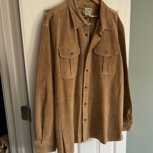 Suede Men’s Shirt Jacket size XXL NWOT